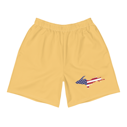 Michigan Upper Peninsula Athletic Shorts (w/ UP USA Flag) | Men's - Citrine