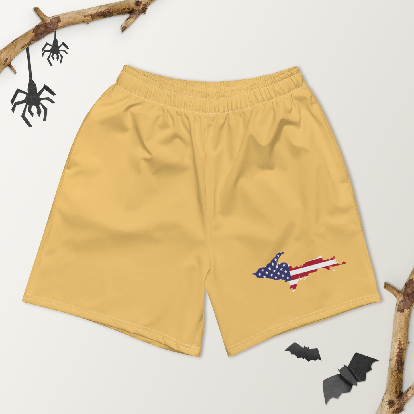 Michigan Upper Peninsula Athletic Shorts (w/ UP USA Flag) | Men's - Citrine