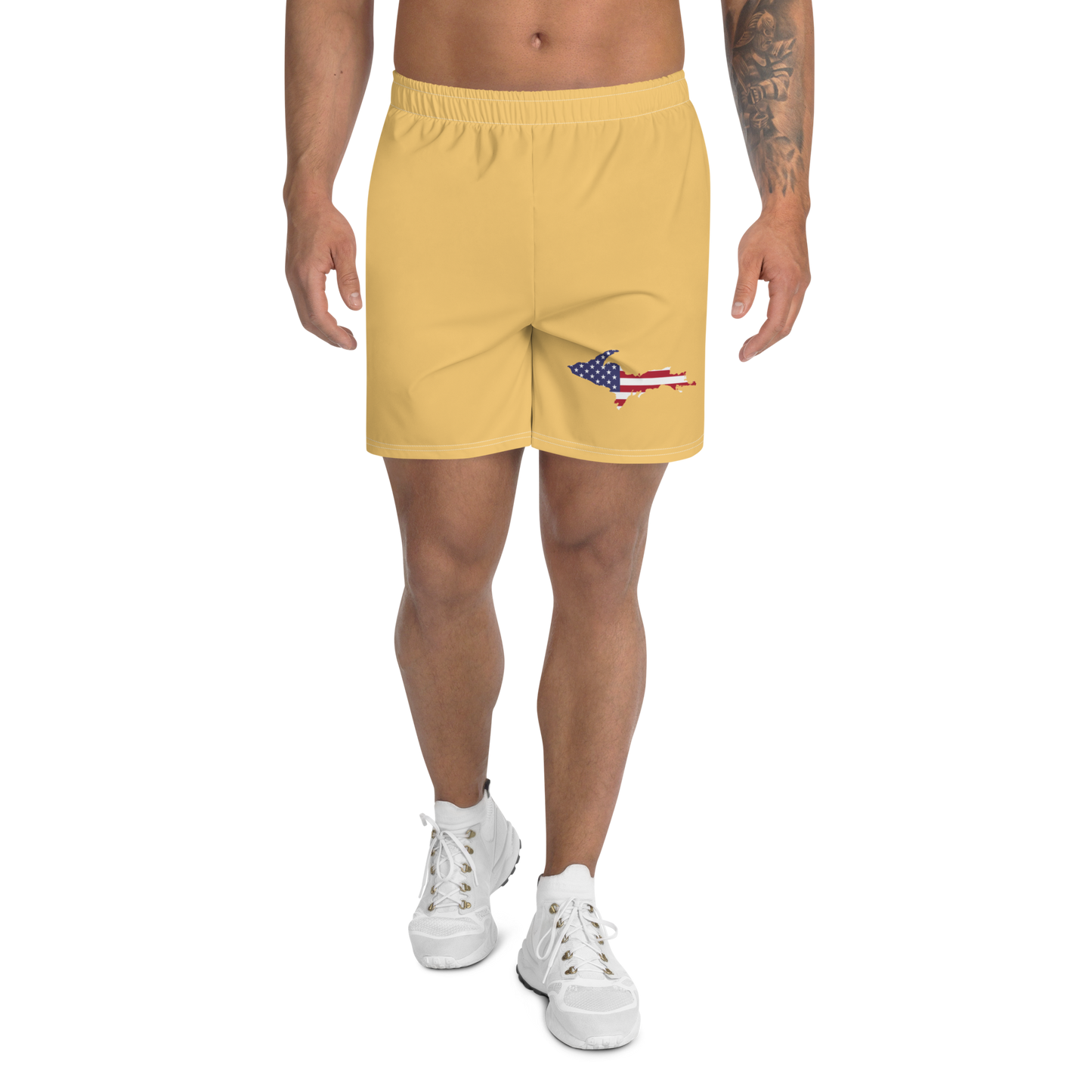 Michigan Upper Peninsula Athletic Shorts (w/ UP USA Flag) | Men's - Citrine