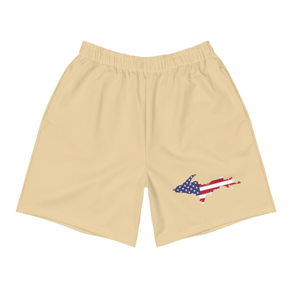 Michigan Upper Peninsula Athletic Shorts (w/ UP USA Flag) | Men's - Maple