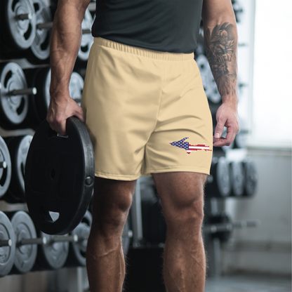 Michigan Upper Peninsula Athletic Shorts (w/ UP USA Flag) | Men's - Maple