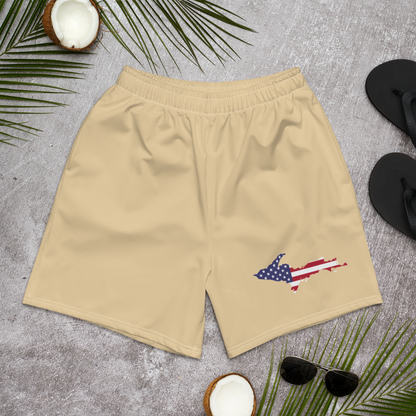 Michigan Upper Peninsula Athletic Shorts (w/ UP USA Flag) | Men's - Maple
