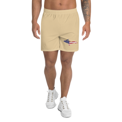 Michigan Upper Peninsula Athletic Shorts (w/ UP USA Flag) | Men's - Maple