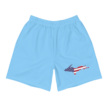 Michigan Upper Peninsula Athletic Shorts (w/ UP USA Flag) | Men's - DTW Blue