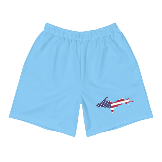 Michigan Upper Peninsula Athletic Shorts (w/ UP USA Flag) | Men's - DTW Blue