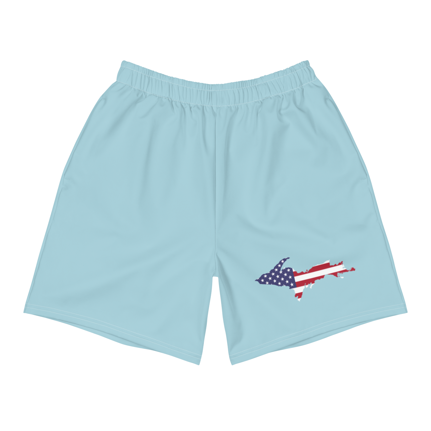 Michigan Upper Peninsula Athletic Shorts (w/ UP USA Flag) | Men's - '58 Caddie Blue