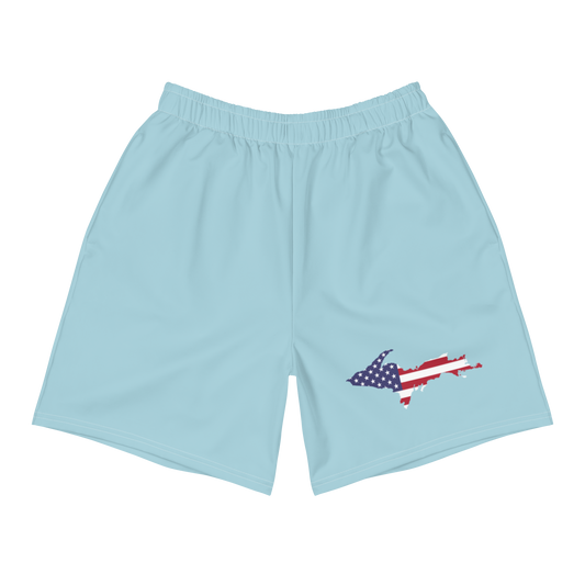 Michigan Upper Peninsula Athletic Shorts (w/ UP USA Flag) | Men's - '58 Caddie Blue