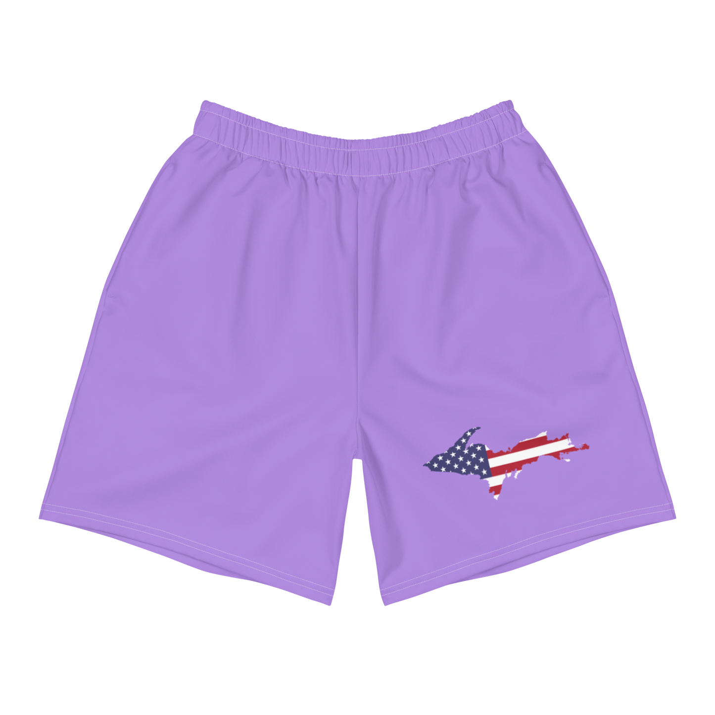 Michigan Upper Peninsula Athletic Shorts (w/ UP USA Flag) | Men's - Lavender