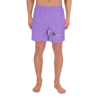 Michigan Upper Peninsula Athletic Shorts (w/ UP USA Flag) | Men's - Lavender