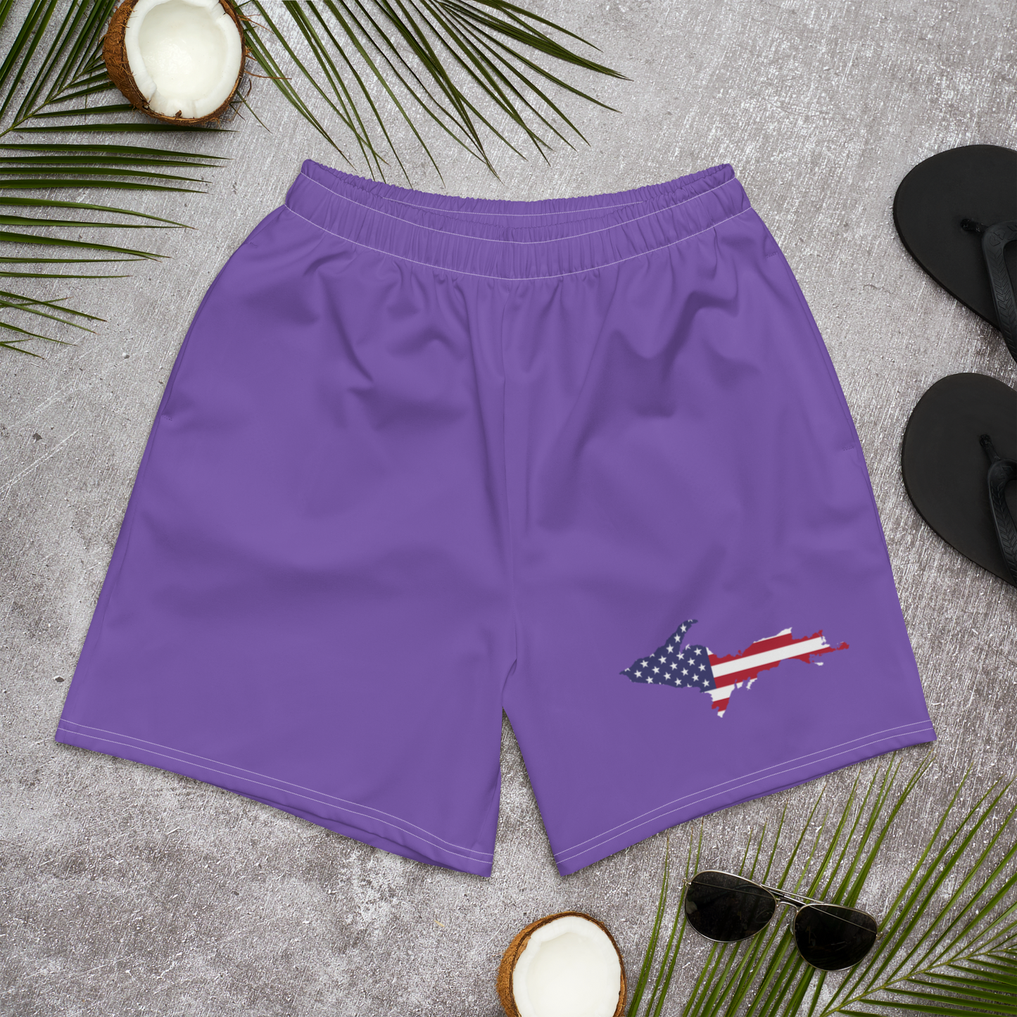 Michigan Upper Peninsula Athletic Shorts (w/ UP USA Flag) | Men's - Lake Iris