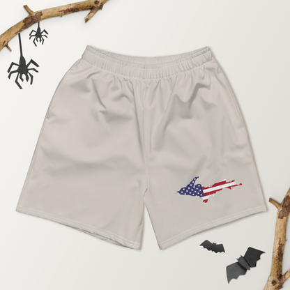 Michigan Upper Peninsula Athletic Shorts (w/ UP USA Flag) | Men's - Canvas Color