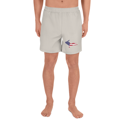 Michigan Upper Peninsula Athletic Shorts (w/ UP USA Flag) | Men's - Canvas Color