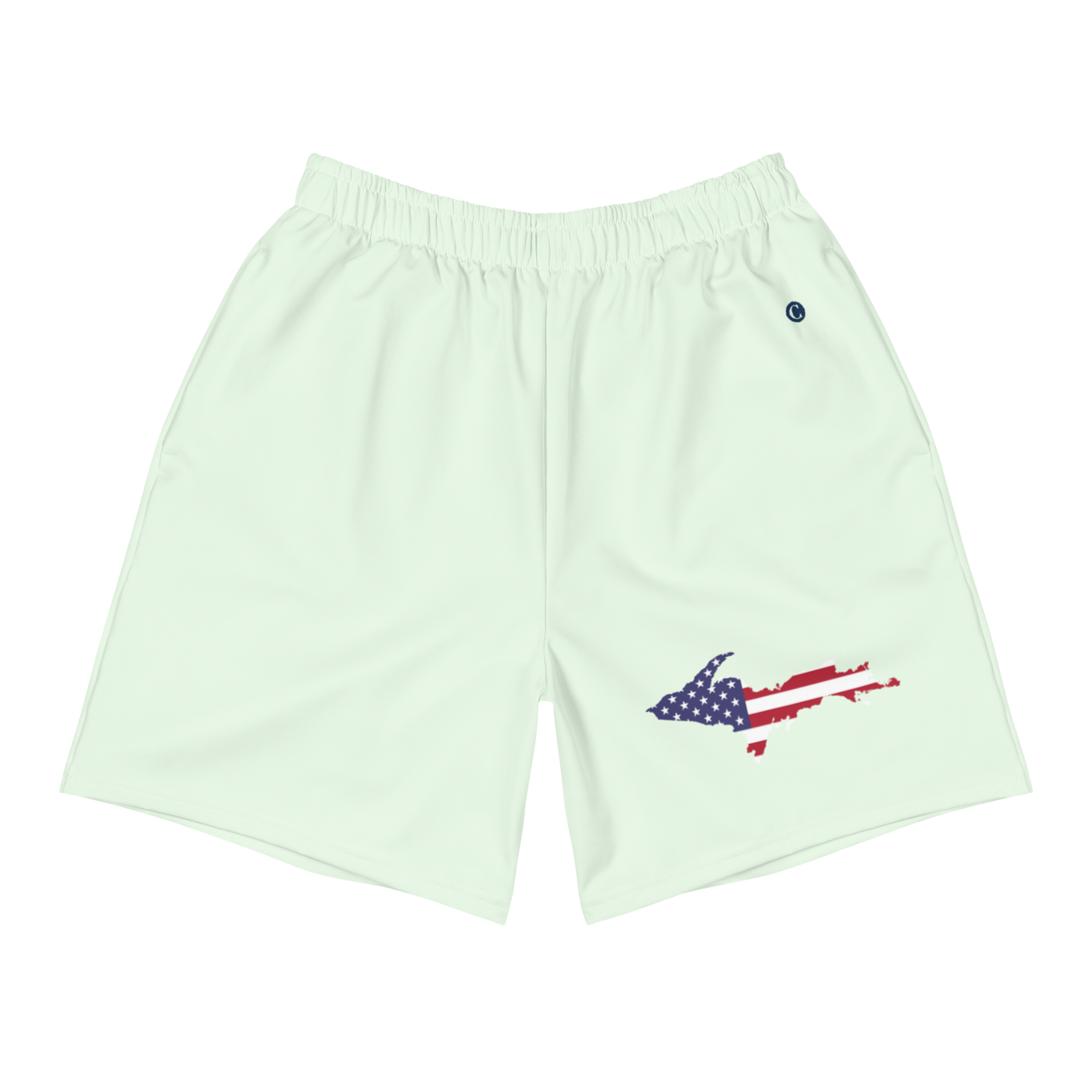 Michigan Upper Peninsula Athletic Shorts (w/ UP USA Flag) | Men's - Dew Green