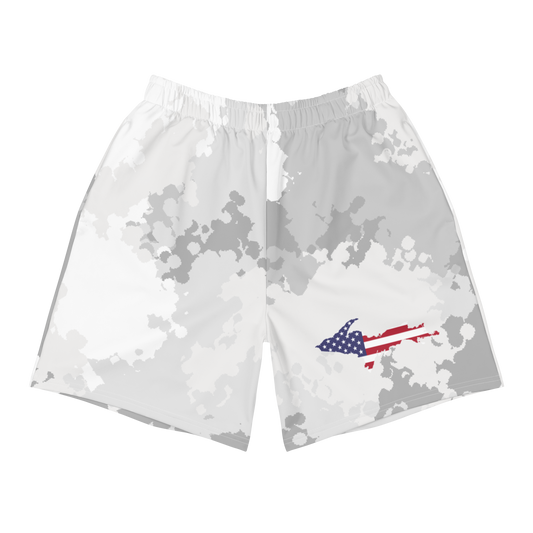 Michigan Upper Peninsula Athletic Shorts (w/ UP USA Flag) | Men's - Snow Camo