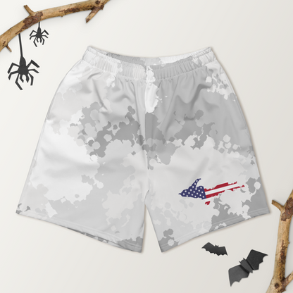 Michigan Upper Peninsula Athletic Shorts (w/ UP USA Flag) | Men's - Snow Camo