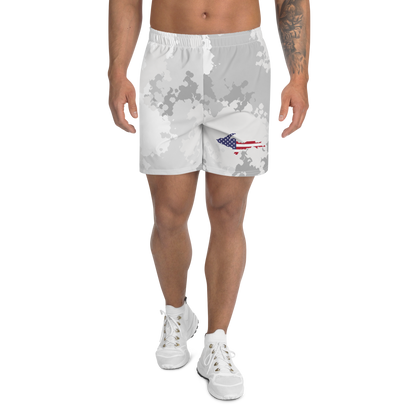 Michigan Upper Peninsula Athletic Shorts (w/ UP USA Flag) | Men's - Snow Camo