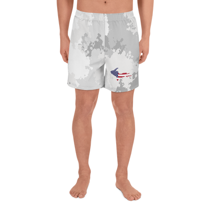 Michigan Upper Peninsula Athletic Shorts (w/ UP USA Flag) | Men's - Snow Camo