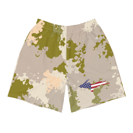 Michigan Upper Peninsula Athletic Shorts (w/ UP USA Flag) | Men's - Rosy Mound Camo