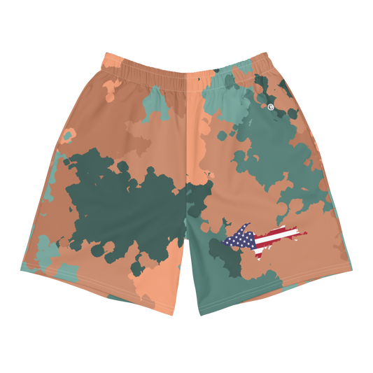 Michigan Upper Peninsula Athletic Shorts (w/ UP USA Flag) | Men's - Copper Country Camo