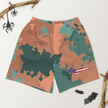 Michigan Upper Peninsula Athletic Shorts (w/ UP USA Flag) | Men's - Copper Country Camo