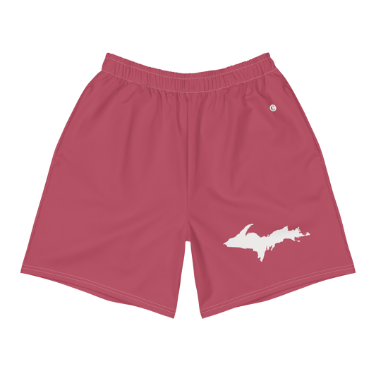 Michigan Upper Peninsula Athletic Shorts (w/ UP Outline) | Men's - Popstar Pink