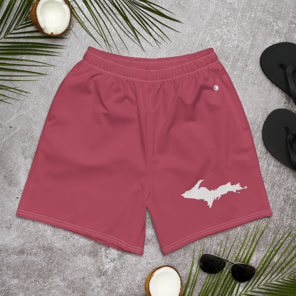 Michigan Upper Peninsula Athletic Shorts (w/ UP Outline) | Men's - Popstar Pink