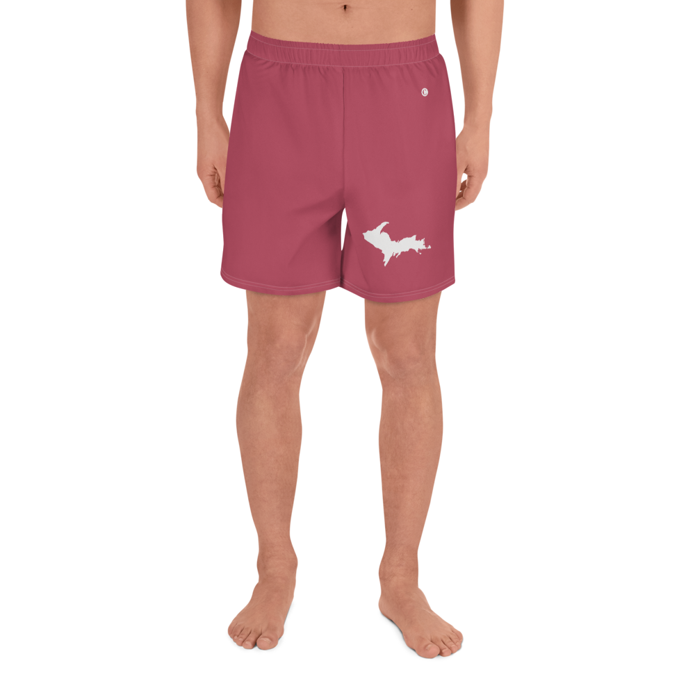 Michigan Upper Peninsula Athletic Shorts (w/ UP Outline) | Men's - Popstar Pink