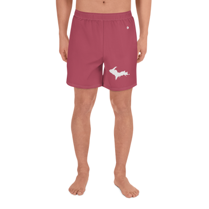 Michigan Upper Peninsula Athletic Shorts (w/ UP Outline) | Men's - Popstar Pink