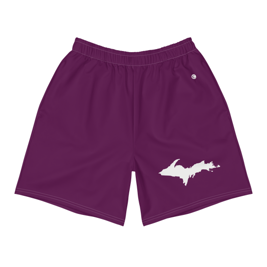 Michigan Upper Peninsula Athletic Shorts (w/ UP USA Flag) | Men's - Tyrian Purple