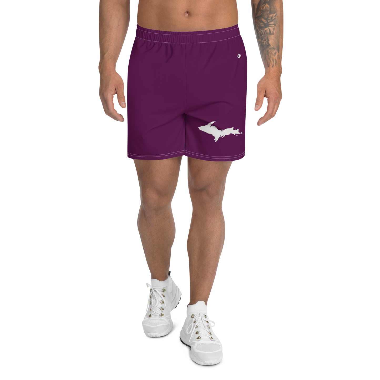 Michigan Upper Peninsula Athletic Shorts (w/ UP USA Flag) | Men's - Tyrian Purple