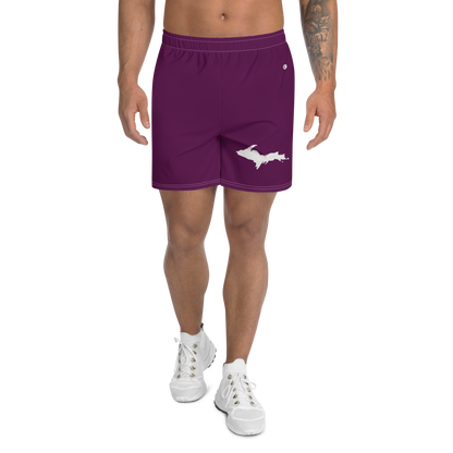 Michigan Upper Peninsula Athletic Shorts (w/ UP USA Flag) | Men's - Tyrian Purple