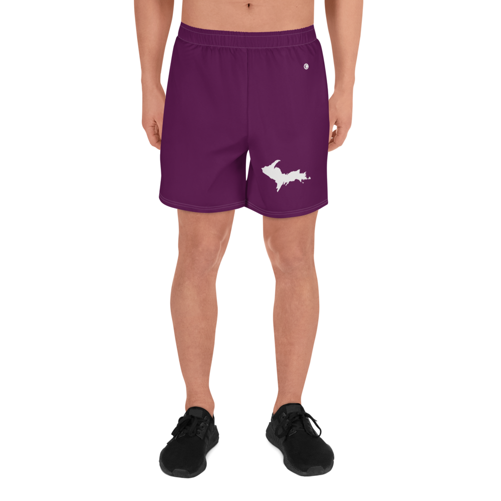 Michigan Upper Peninsula Athletic Shorts (w/ UP USA Flag) | Men's - Tyrian Purple