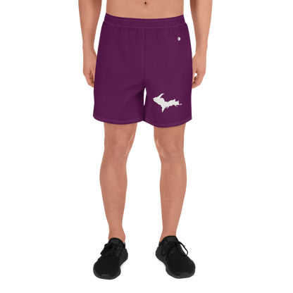 Michigan Upper Peninsula Athletic Shorts (w/ UP USA Flag) | Men's - Tyrian Purple