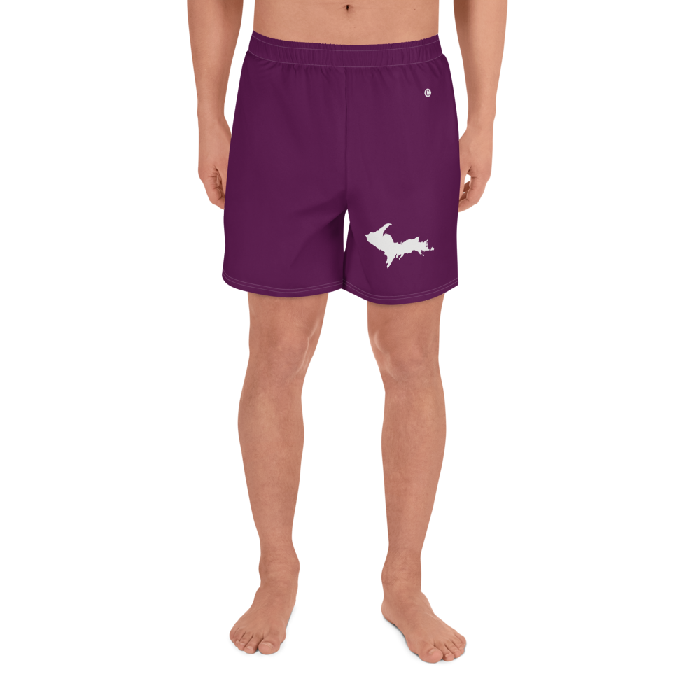 Michigan Upper Peninsula Athletic Shorts (w/ UP USA Flag) | Men's - Tyrian Purple