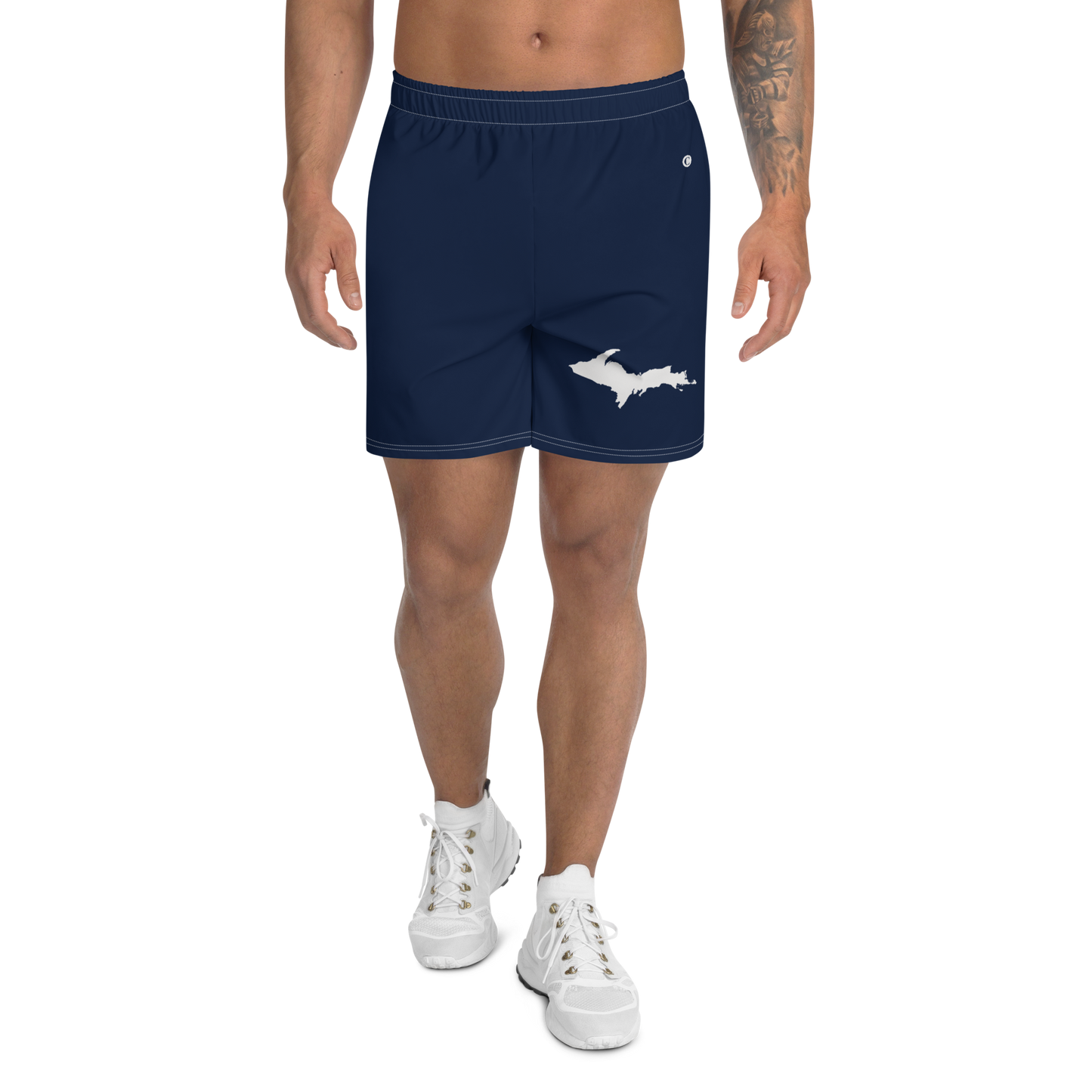 Michigan Upper Peninsula Athletic Shorts (w/ UP USA Flag) | Men's - Navy