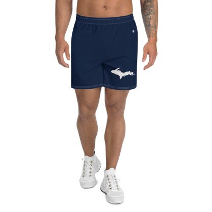 Michigan Upper Peninsula Athletic Shorts (w/ UP USA Flag) | Men's - Navy