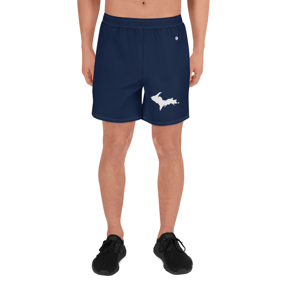 Michigan Upper Peninsula Athletic Shorts (w/ UP USA Flag) | Men's - Navy