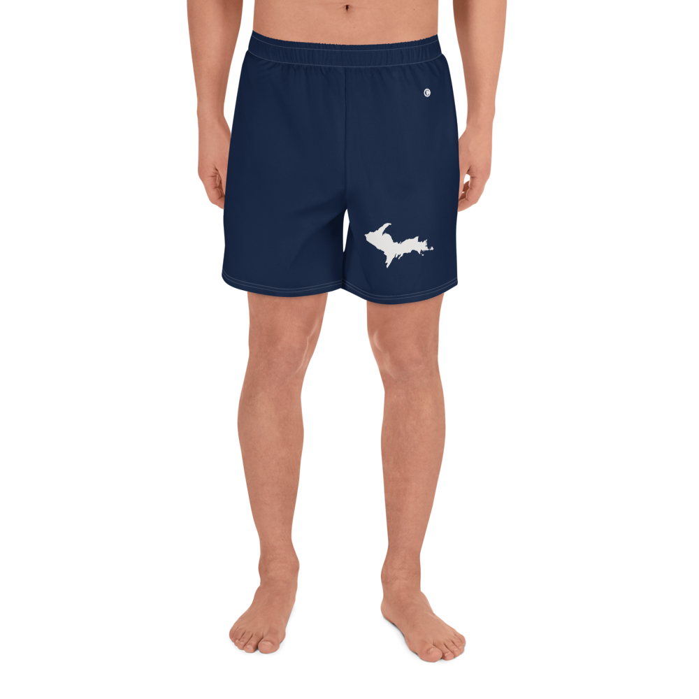 Michigan Upper Peninsula Athletic Shorts (w/ UP USA Flag) | Men's - Navy