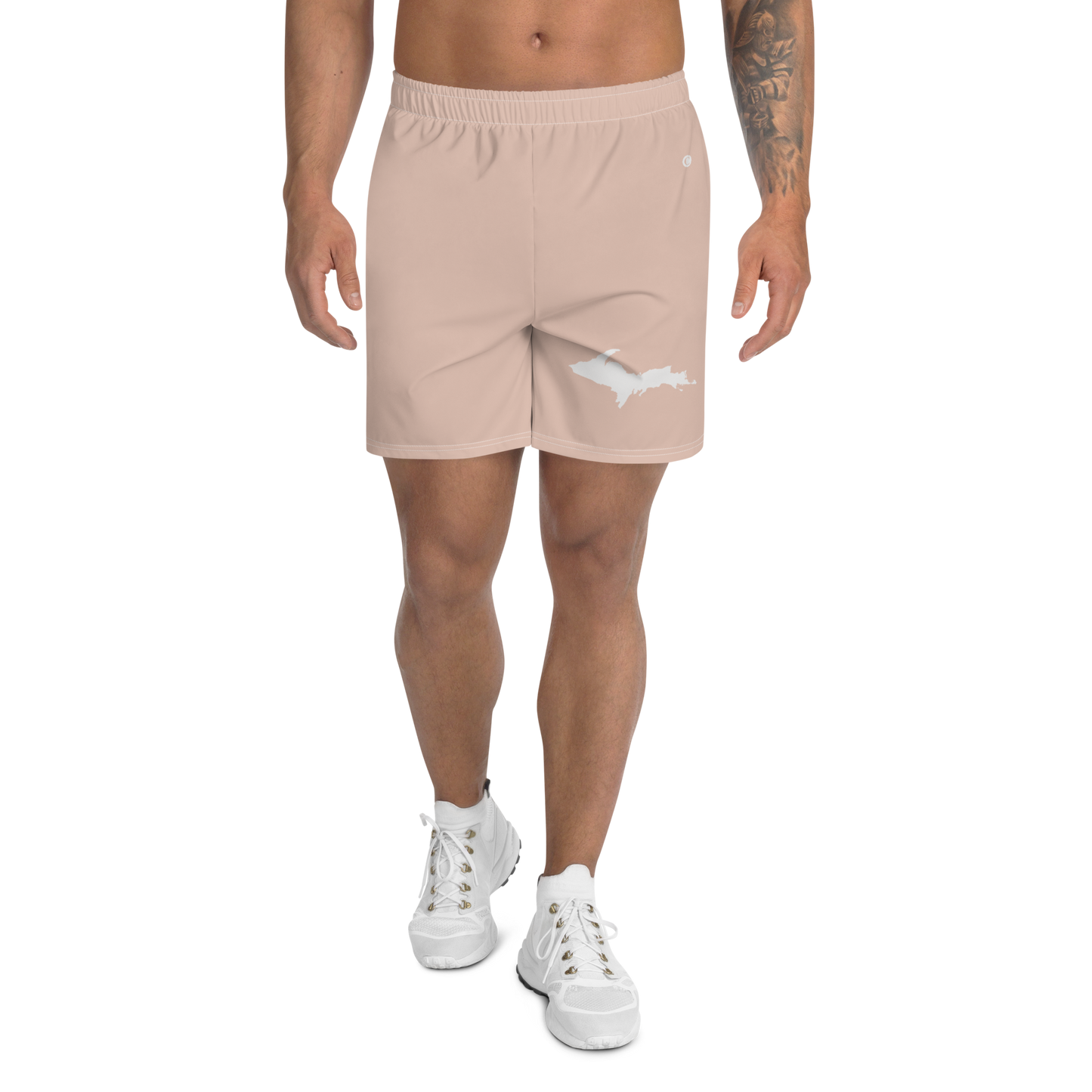 Michigan Upper Peninsula Athletic Shorts (w/ UP USA Flag) | Men's - Rose Gold