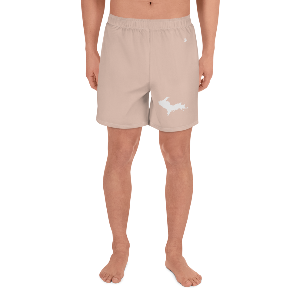 Michigan Upper Peninsula Athletic Shorts (w/ UP USA Flag) | Men's - Rose Gold