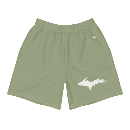 Michigan Upper Peninsula Athletic Shorts (w/ UP USA Flag) | Men's - Beachgrass Green