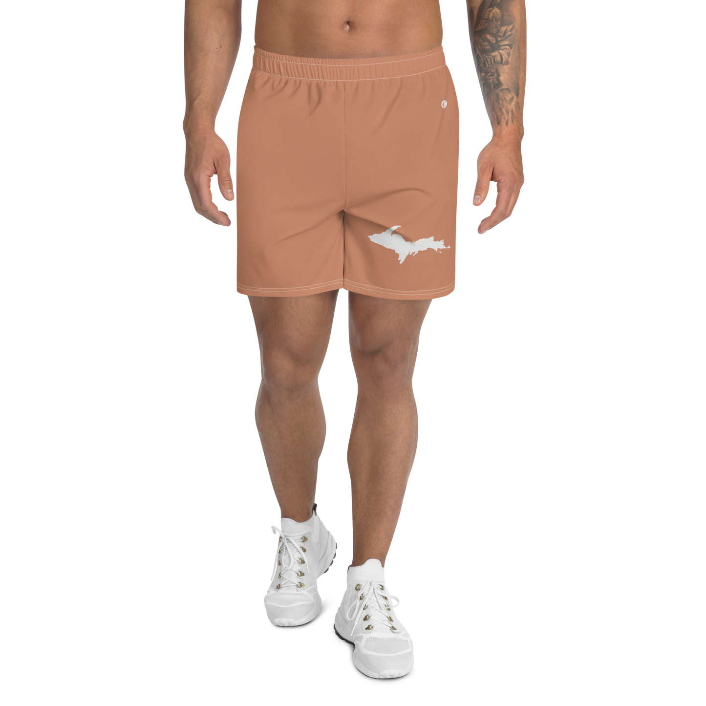 Michigan Upper Peninsula Athletic Shorts (w/ UP USA Flag) | Men's - Copper Color