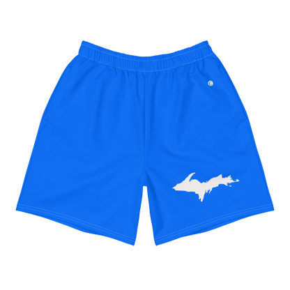 Michigan Upper Peninsula Athletic Shorts (w/ UP USA Flag) | Men's - Motor Town Blue