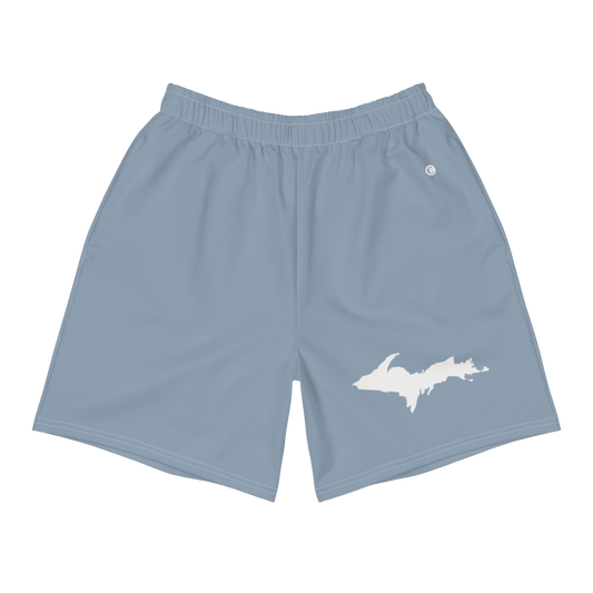 Michigan Upper Peninsula Athletic Shorts (w/ UP USA Flag) | Men's - B-24 Grey