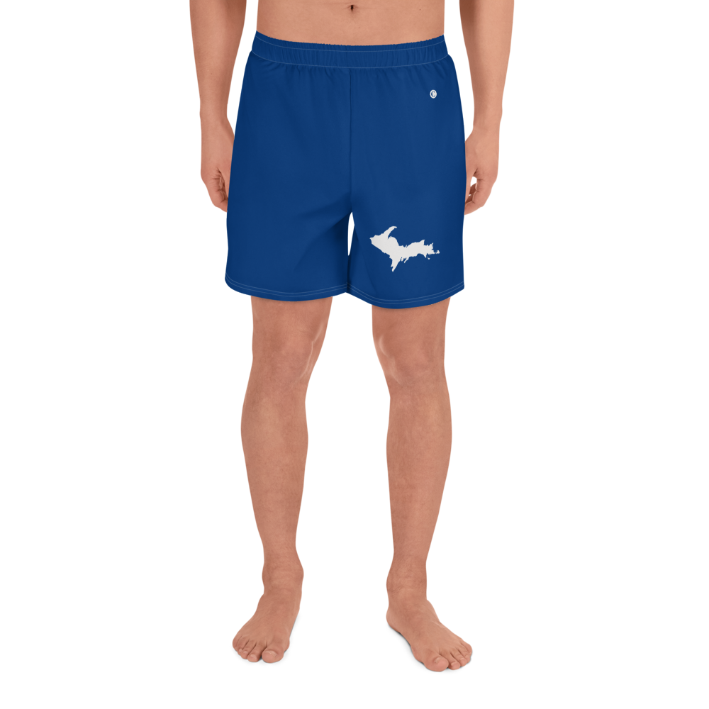 Michigan Upper Peninsula Athletic Shorts (w/ UP USA Flag) | Men's - Dearborn Blue