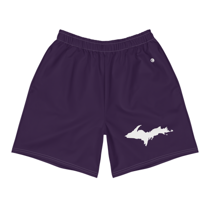 Michigan Upper Peninsula Athletic Shorts (w/ UP USA Flag) | Men's - Blackcurrant