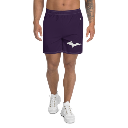 Michigan Upper Peninsula Athletic Shorts (w/ UP USA Flag) | Men's - Blackcurrant