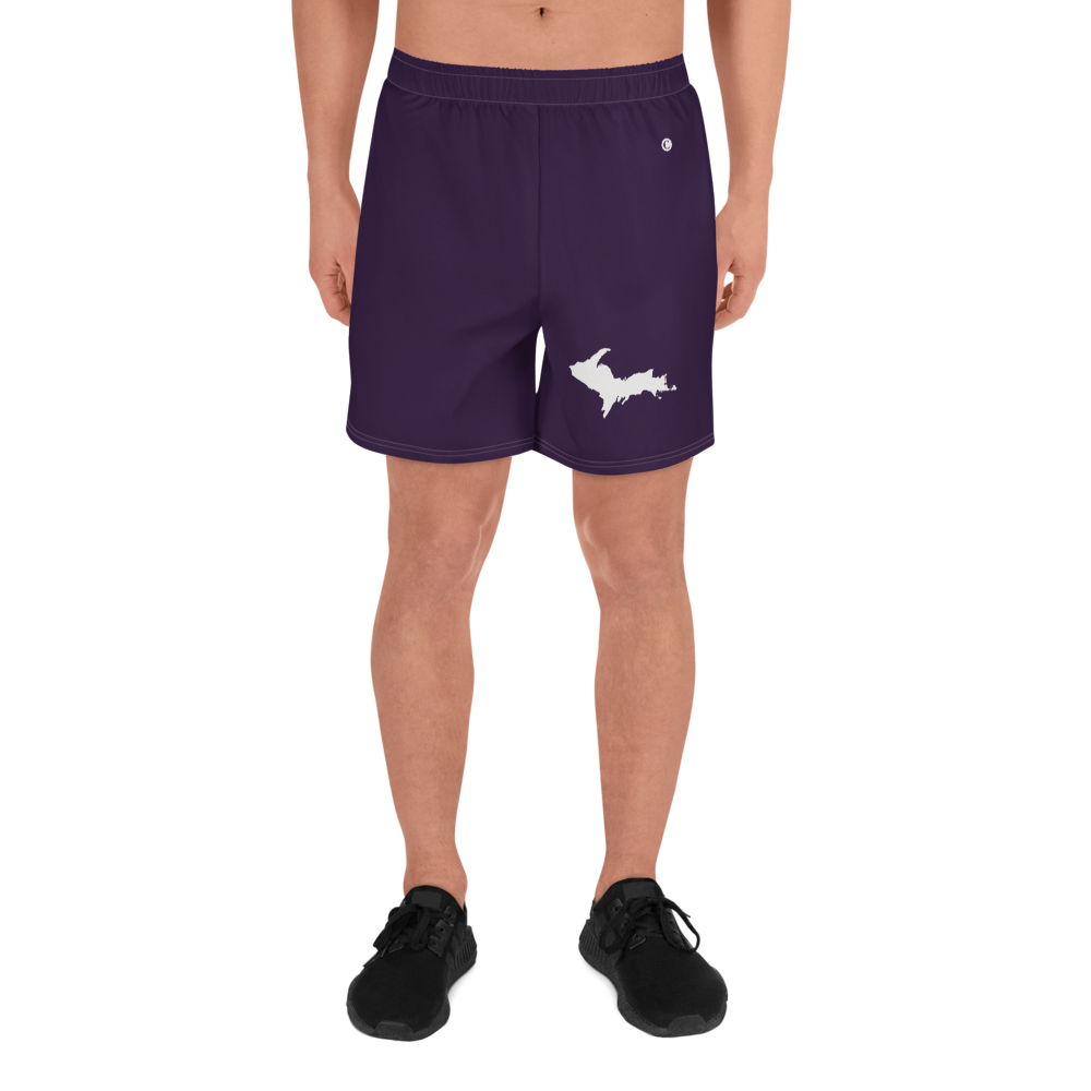 Michigan Upper Peninsula Athletic Shorts (w/ UP USA Flag) | Men's - Blackcurrant