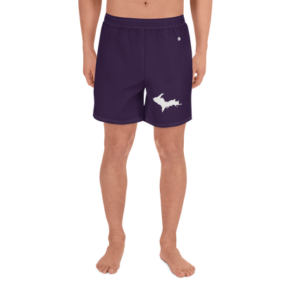 Michigan Upper Peninsula Athletic Shorts (w/ UP USA Flag) | Men's - Blackcurrant