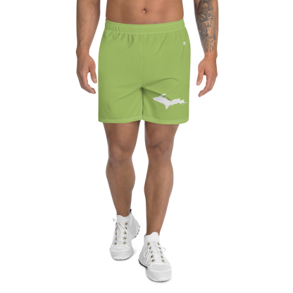 Michigan Upper Peninsula Athletic Shorts (w/ UP USA Flag) | Men's - Gooseberry Green